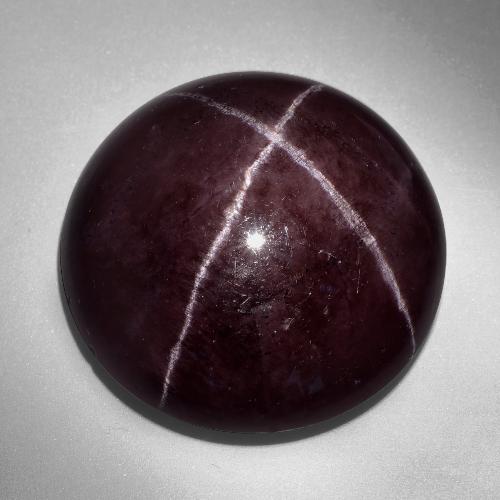 Granato stellato naturale rosso da 60,59 ct, taglio rotondo, opaco