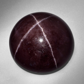 Granato stellato naturale rosso da 60,59 ct, taglio rotondo, opaco