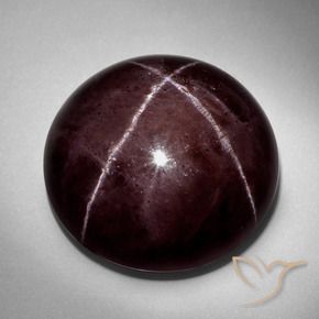 Granato stellato Rosso scuro naturale da 73.16 ct, Rotondo, Opaco