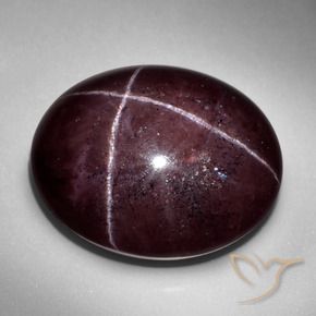Granato stellato Rosso mogano naturale da 57.48 ct, Ovale, Opaco