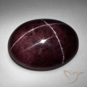 Granato stellato Rosso scuro naturale da 71.36 ct, Ovale, Opaco