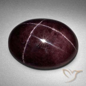 Granato stellato Rosso scuro naturale da 71.36 ct, Ovale, Opaco