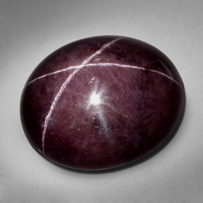 Granato stellato naturale rosso da 91,05 ct, taglio ovale, opaco
