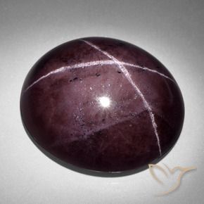 Granato stellato Rosso mogano naturale da 93.06 ct, Ovale, Opaco