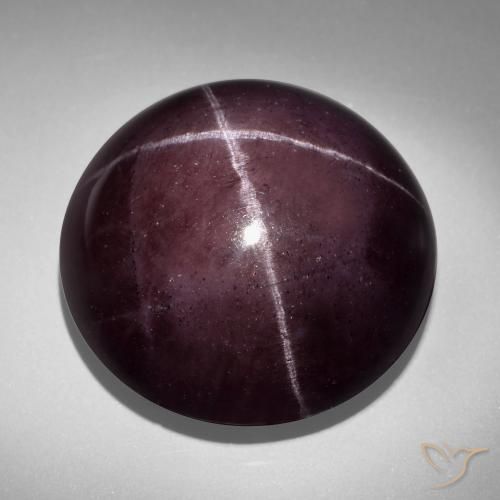 Granato stellato Rosso mogano naturale da 102.57 ct, Rotondo, Opaco