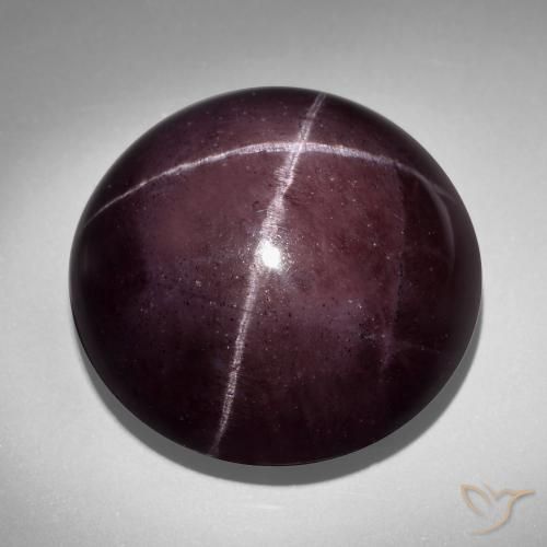 Granato stellato Rosso mogano naturale da 102.57 ct, Rotondo, Opaco