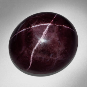 Granato stellato naturale rosso da 159,09 ct, taglio ovale, opaco