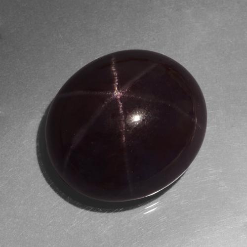 Granato stellato naturale rosso da 49,09 ct, taglio ovale, opaco