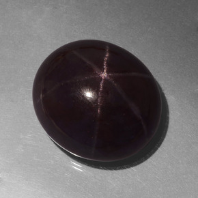 Granato stellato naturale rosso da 49,09 ct, taglio ovale, opaco