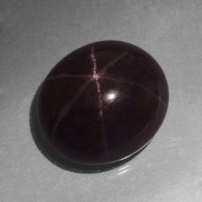 Granato stellato naturale rosso da 49,09 ct, taglio ovale, opaco