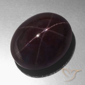 Granato stellato Rosso mogano naturale da 71.96 ct, Ovale, Opaco