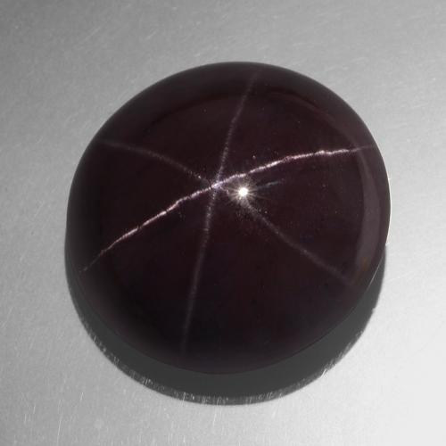Granato stellato Rosso mogano naturale da 83.22 ct, Taglio rotondo, Opaco