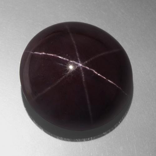 Granato stellato Rosso mogano naturale da 83.22 ct, Taglio rotondo, Opaco