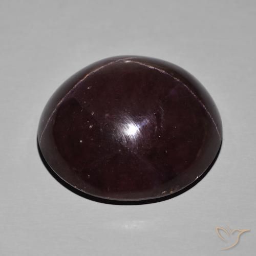 Granato stellato Rosso scuro naturale da 63.29 ct, Ovale, Opaco