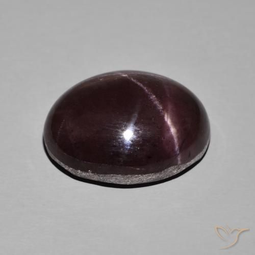 Granato stellato Rosso scuro naturale da 25.50 ct, Taglio ovale, Opaco