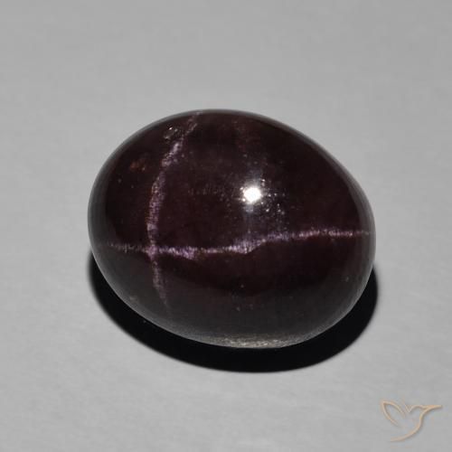 Granato stellato Rosso mogano naturale da 14.23 ct, Ovale, Opaco