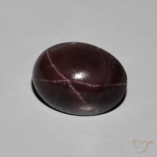 Granato stellato Rosso scuro naturale da 8.83 ct, Ovale, Opaco
