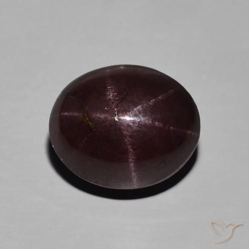 Granato stellato Rosso scuro naturale da 6.52 ct, Taglio ovale, Opaco