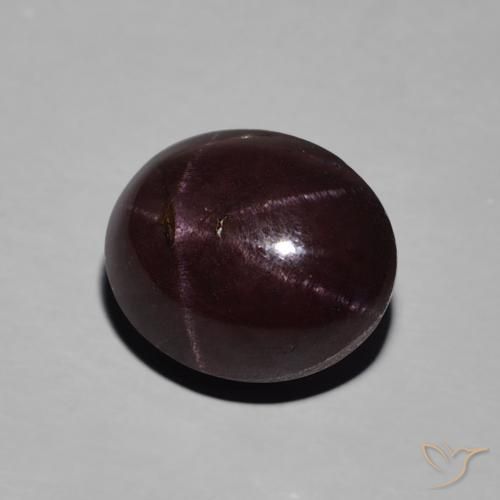 Granato stellato Rosso scuro naturale da 6.52 ct, Taglio ovale, Opaco