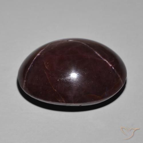 Granato stellato Rosso scuro naturale da 66.96 ct, Ovale, Opaco