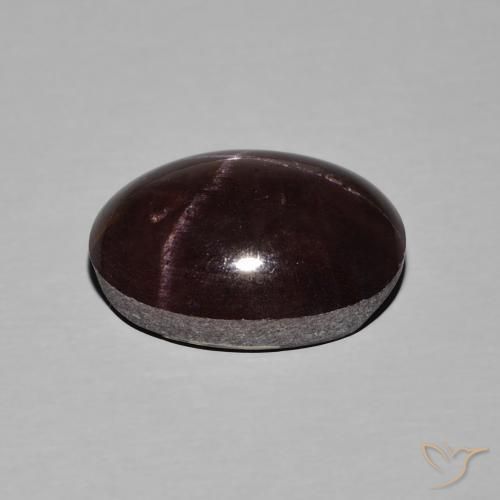 Granato stellato Rosso mogano naturale da 11.27 ct, Ovale, Opaco