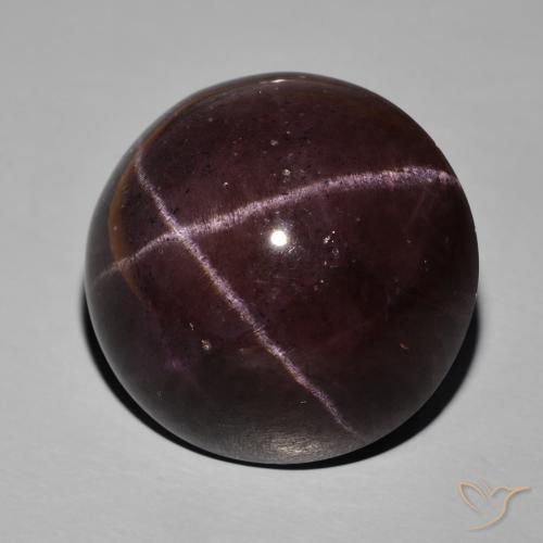 Granato stellato Rosso scuro naturale da 86.18 ct, Rotondo, Opaco