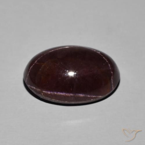 Granato stellato naturale rosso da 13,88 ct, taglio ovale, opaco