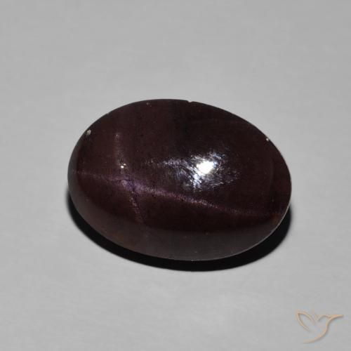 Granato stellato Rosso scuro naturale da 14.01 ct, Ovale, Opaco