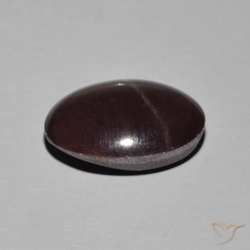 Granato stellato Rosso scuro naturale da 14.01 ct, Ovale, Opaco