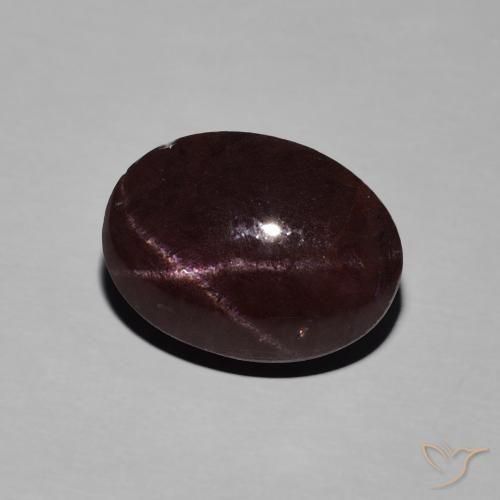 Granato stellato Rosso scuro naturale da 8.91 ct, Ovale, Opaco