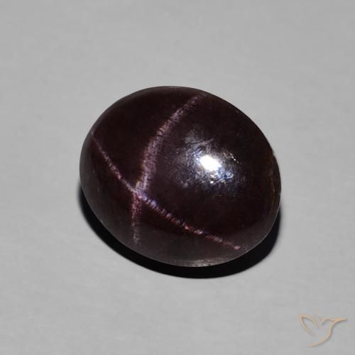 Granato stellato Rosso mogano naturale da 5.73 ct, Ovale, Opaco