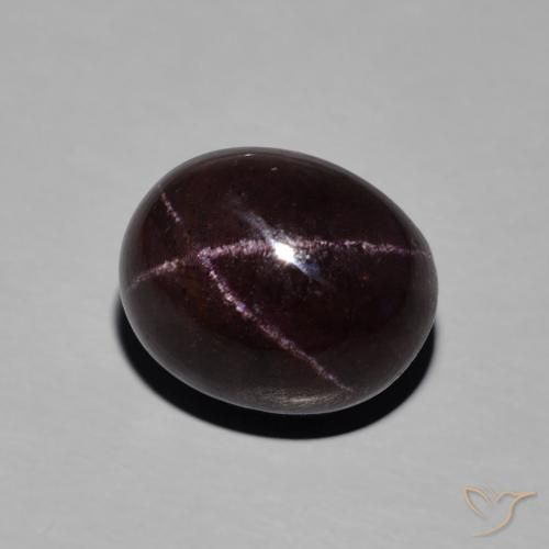Granato stellato Rosso mogano naturale da 8.85 ct, Ovale, Opaco