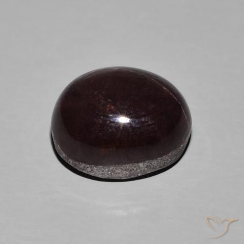 Granato stellato Rosso mogano naturale da 8.85 ct, Ovale, Opaco