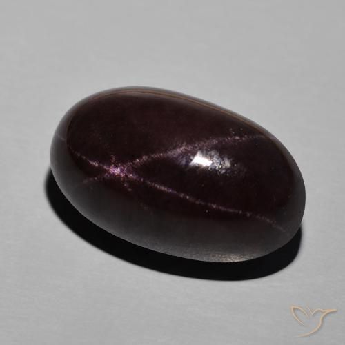 Granato stellato Rosso mogano naturale da 28.69 ct, Ovale, Opaco