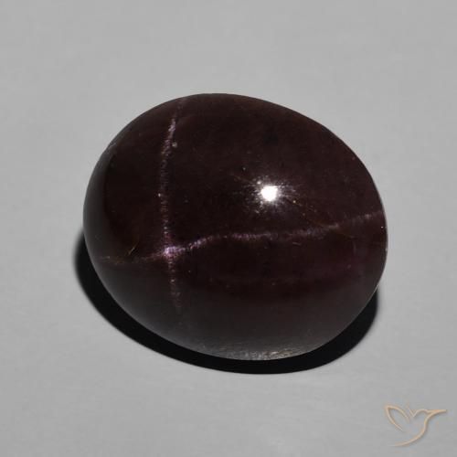 Granato stellato Rosso scuro naturale da 10.95 ct, Ovale, Opaco