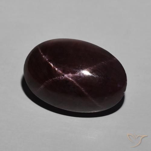 Granato stellato Rosso mogano naturale da 10.62 ct, Ovale, Opaco