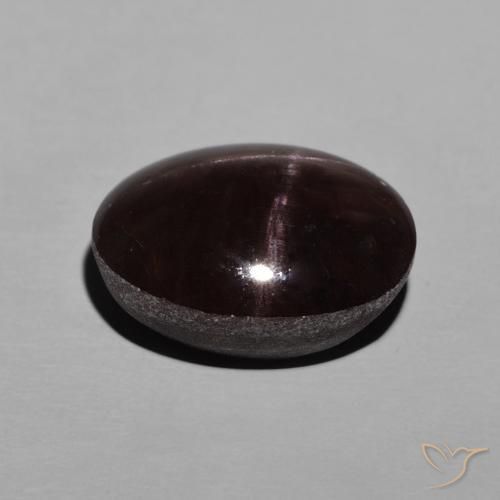 Granato stellato Rosso scuro naturale da 9.06 ct, Ovale, Opaco