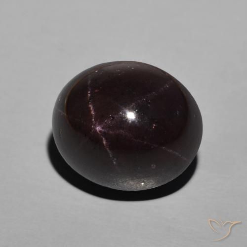 Granato stellato Rosso scuro naturale da 12.68 ct, Ovale, Opaco