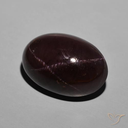 Granato stellato Rosso mogano naturale da 26.72 ct, Ovale, Opaco