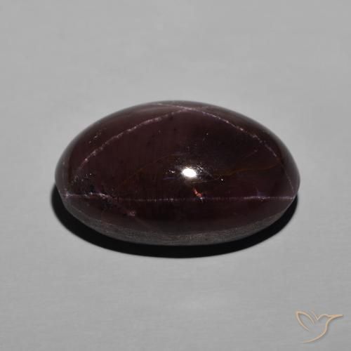 Granato stellato Rosso mogano naturale da 26.72 ct, Ovale, Opaco