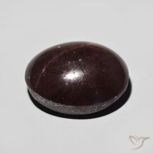 Granato stellato Rosso scuro naturale da 12.82 ct, Ovale, Opaco