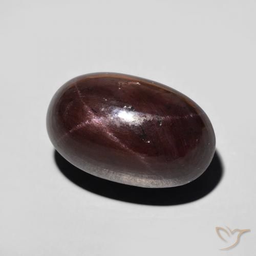 Granato stellato Rosso scuro naturale da 11.47 ct, Ovale, Opaco