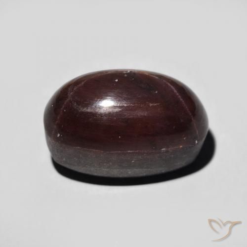 Granato stellato Rosso scuro naturale da 11.47 ct, Ovale, Opaco