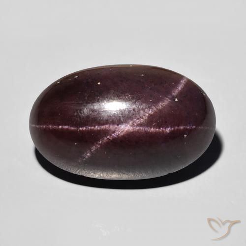 15.32ct Naturale Rosso scuro Granato stellato, Ovale, Opaco