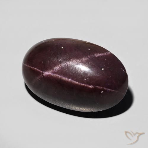 Granato stellato Rosso scuro naturale da 15.32 ct, Ovale, Opaco