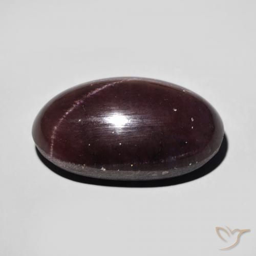 Granato stellato Rosso scuro naturale da 15.32 ct, Ovale, Opaco