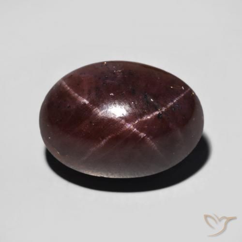 11.12ct Naturale Rosso scuro Granato stellato, Ovale, Opaco