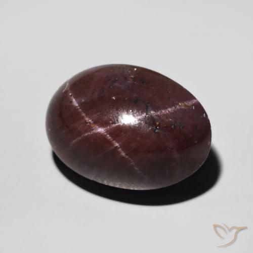 Granato stellato Rosso scuro naturale da 11.12 ct, Ovale, Opaco