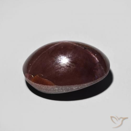 Granato stellato Rosso scuro naturale da 11.12 ct, Ovale, Opaco