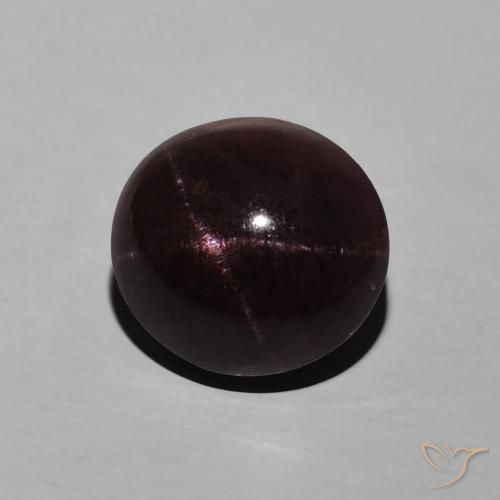 Granato stellato Rosso mogano naturale da 6.29 ct, Ovale, Opaco